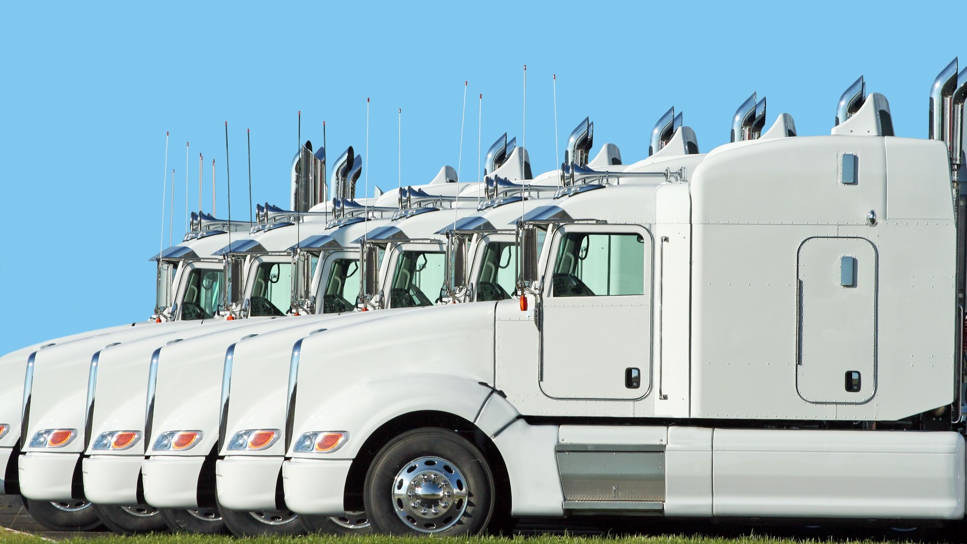 Semi Trucks, In A Row
